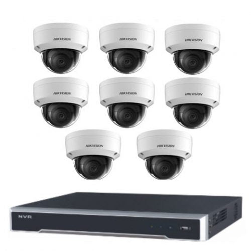 6MP 8CH Hikvision CCTV Kit: 8 x IP Dome Cameras + 8CH NVR