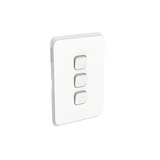 Clipsal Iconic 3 Gang Switch NON LED Vivid White - 3043VA-VW