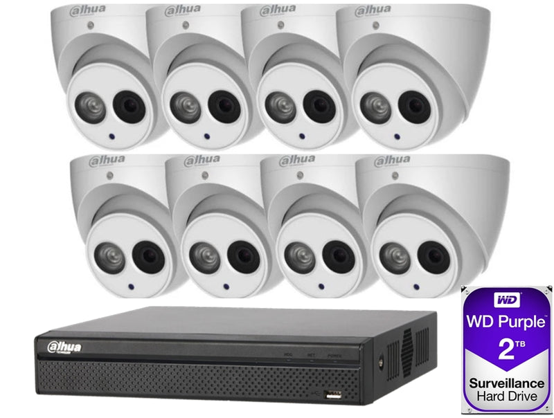 Dahua 8 x 6MP Turret Kit with 8CH NVR + 2TB HDD
