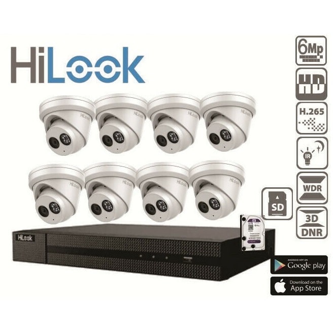 HiLook 8 Channel 8 Camera 6MP IP Turret Kit